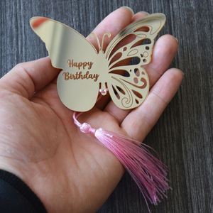 5 pièces de décorations personnalisées en acrylique en forme de papillon pour cadeaux de mariage, cartes d'invitation, étiquettes et faveurs d'anniversaire - Product Image 4