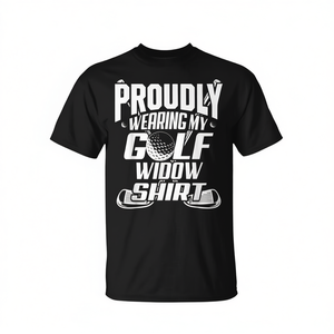 Camiseta con estampado de Golf Widow, ropa informal de golf para hombre, color negro - Product Image 2