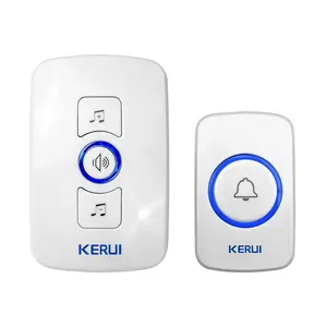 KERUI M525 Doorbell Waterproof Touch Button Colorful LED light Wireless Smart Doorbell With 60 Songs LED Light Wireless Doorbell