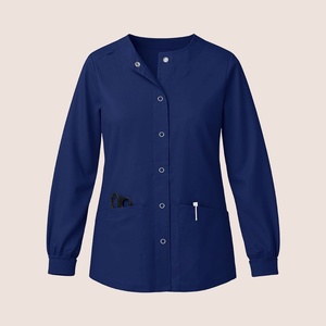 เสื้อสครับแพทย์แขนยาวพิมพ์ลายใหม่พร้อมส่ง ยูนิเซ็กซ์ ผ้าแห้งเร็ว อุ่นสบาย ยืดหยุ่นได้ดี ผ้าด็อบลี่ สแปนเด็กซ์ ไซส์ XL - Product Image 6