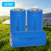 Cellules de batterie LiFePO4 cylindriques 32700 3,2V 6000mAh 3000 cycles pour éclairage solaire LED et outils électriques
