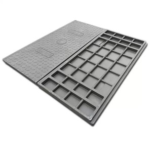 Tapa de alcantarilla de resina de alta resistencia y uso intensivo de 500 x 500 mm — fácil de instalar, conveniente de mantener, resistente a la corrosión y duradera - Product Image 1
