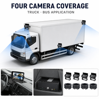 Caméra embarquée 3D 360 degrés HD IPS et enregistreur vidéo pour camion et bus avec vue panoramique, vision nocturne, WiFi, moniteur MDVR, étanche