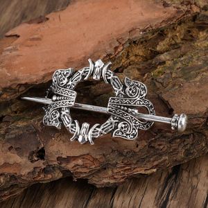 Barrettes à cheveux celtiques vikings, épingles à cheveux vintage avec nœuds celtiques, bâtonnets à cheveux rétro en alliage d'argent, bijoux de cheveux en métal viking celtique - Product Image 3