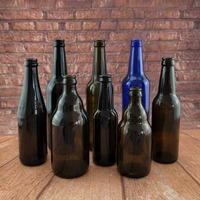 Emballage de bière vert ambré Bouteille en verre avec couvercle couronne Bouteille de bière 250ml 330 ml 500 ml 1000ml