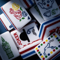 Tuiles de Mahjong américaines sur le thème de Londres, ensemble de 160 pièces en acrylique à 5 couches avec icônes britanniques gravées
