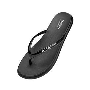 2021 HOT SALE LUOFU Summer Beach Thong Women's Slim Flip Flops PVC Sole Sandals Beach Slippers <strong>Shower</strong> <strong>Slides</strong> - Product Image 1