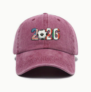 Cappellino da Calcio Stampato Giochi Nord America 2026, Berretto Sportivo in Tessuto Lavato, Cappello da Sole Unisex, Visiera Sportiva per Esterni - Product Image 4