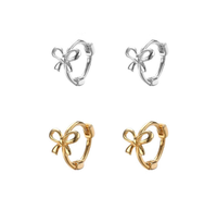 Boucles d'oreilles personnalisées en acier inoxydable doré, créoles papillon et fleur, clous d'oreilles cœur et étoile en zircon, bijoux de piercing pour femme, lot