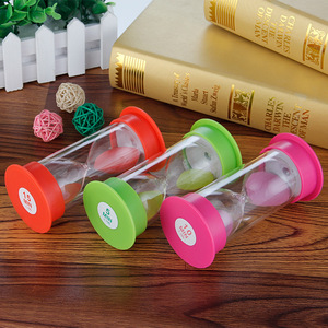 Bán buôn nhà máy trực tiếp Vòng đầy màu sắc kính đồng hồ cát in ấn sáng tạo truyền thống Logo 5/10/30 phút chống rơi cát hẹn giờ - Product Image 1