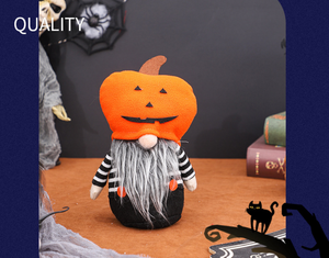 1 unidad de bonitas decoraciones de Halloween Cucurbita Moschata sombrero de monstruo sin rostro viejo Homo Sapiens muñeca Rudolph enanismo estatuilla - Product Image 6