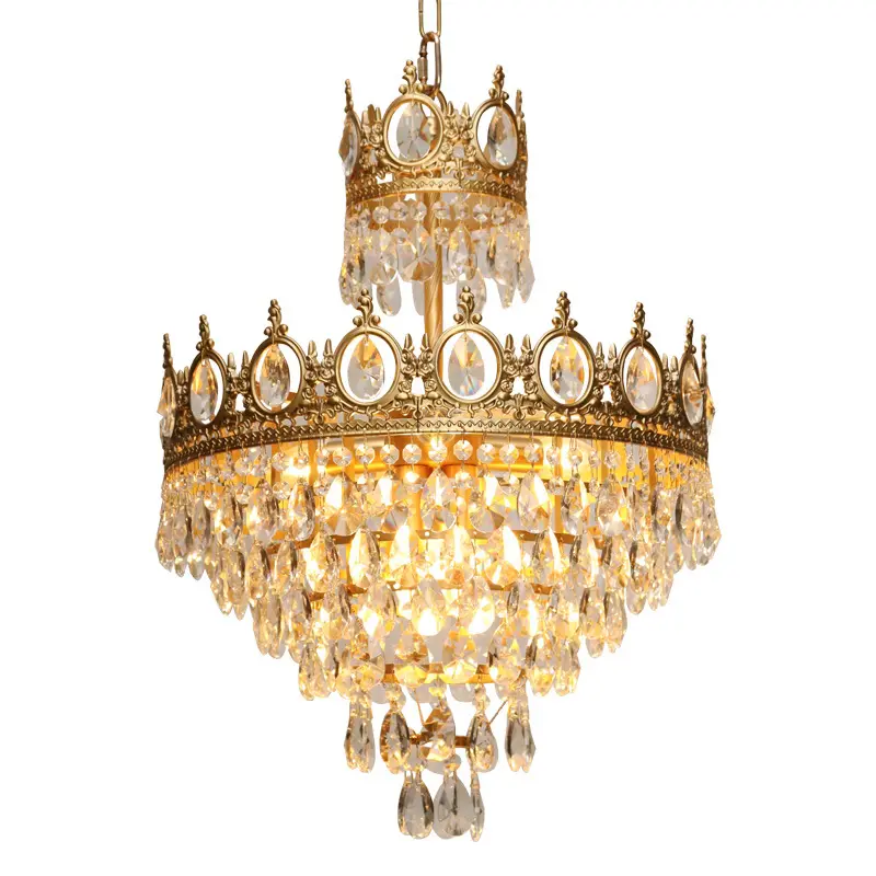 French K9 Crystal LED Chandelier Luxury Premium Living Room Pendant Best-Selling 220V AC High Quality Creative Dining Room