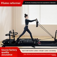 Mesin Pilates Multifungsi MT08 Supermodel, Peralatan Besar Komersial untuk Pembentukan Tubuh Wanita, Peralatan Yoga Gym Yoga