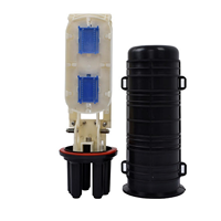 Cierre de Red FTTH DENIXI de 12/24/48 Núcleos, Conector de Fibra Óptica Mini, Domo Cerrado, Sellado Vertical Termocontraíble