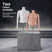 Mannequin masculin réaliste sans tête en PE incassable, couleur chair, pour présentation de vêtements pour hommes sur table