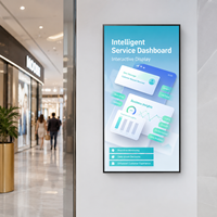 Écran publicitaire intelligent commercial de 65 pouces, écran numérique vertical mural, affichage LCD pour les bureaux, les magasins de détail