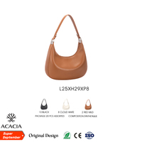 Nouveau sac à main en cuir PU demi-lune décontracté imprimé avec fermeture éclair, sac à bandoulière pour femme, sac hobo, sac messager, sac bandoulière