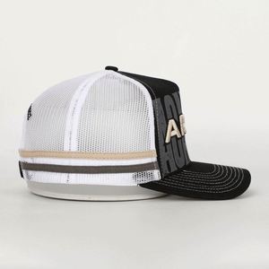 Casquette Trucker Unisexe Rétro 5 Panneaux Extérieur Sportive avec Bandes Brodés Maille Tendance Performance Pêche 100% Coton Hip Hop Plage - Product Image 4