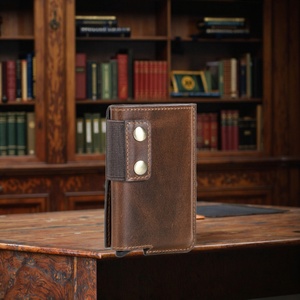 For Boshiho Customized Retro Style Smart Wallet Portable Zipper <b>Purse</b> Large Capacity Card Holder <b>Small</b> Coin Bag Vintage - Product Image 4