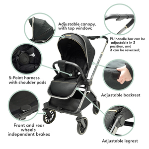 Siège <span class=keywords><strong>auto</strong></span> et base pour bébé, siège <span class=keywords><strong>auto</strong></span> et poussette combinés, siège pour tout-petit, pare-insectes, pare-pluie et sac de rangement inclus - Product Image 5