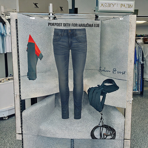 Jeans de Mezclilla Personalizables de Algodón Puro, Corte Recto Ajustado y Cintura Alta para Mujer, Estilo Vintage Urbano con Logotipo en la Cintura, para Uso Diario en Invierno/Verano - Product Image 3