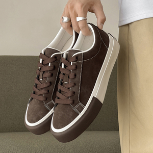Nouvelles Baskets Tendance pour Hommes, Chaussures Vulcanisées en Similicuir Marron pour Adolescents Filles et Garçons, Prix Bas, Usine Wenzhou, Haute Qualité, Marque Américaine - Product Image 6