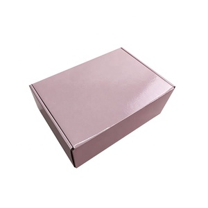 Wholesale Custom Gold Foil Logo Pink Mailer Box Large Shipping Box Cosmetic Gift Cardboard Packaging Box