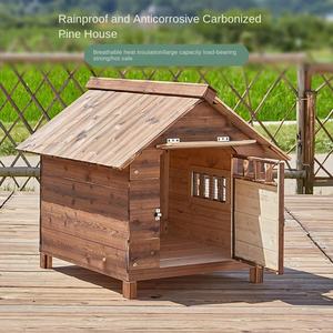 <span class=keywords><strong>Casa</strong></span> para mascotas de madera maciza para exteriores, nido Universal para las cuatro estaciones con cierre de botón, perrera para perros grandes, muebles para gatos - Product Image 6