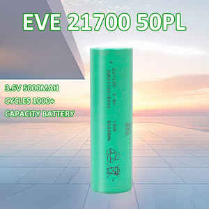 Batería de Litio EVE 50pl <span class=keywords><strong>21700</strong></span> 3.6v 5000mah 180A 36C de Alta Descarga, Celda EVE INR21700 50pl para Bicicleta Eléctrica y Scooter - Product Image 6