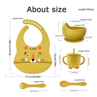 Ensemble d'alimentation pour bébés en Silicone, ventouse souple, antidérapant, alimentation des enfants, vente en gros,