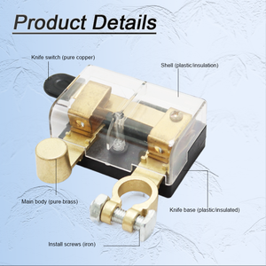 12 v24v coltello coltello interruttore interruttore principale scollegamento batteria interruttore di alimentazione tagliata fuori auto con coperchio di protezione in plastica - Product Image 5