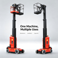 Plateforme de travail verticale électrique automotrice à mât gainé Berui AMWP11.2-8100, hauteur de travail 11,2 m, portée 3 m, 7,89 m, portable