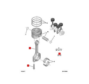 Pièces détachées automobiles Système de moteur automobile <span class=keywords><strong>Nouvelle</strong></span> tige de connexion pour Peugeot 3008 308 Citroën <span class=keywords><strong>C4</strong></span> B7 C5 X7 DS3 DS4 OE 060396 - Product Image 1
