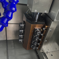 Petit tour CNC Mill-Turn CK46B Y4+4 à axe Y, à banc incliné horizontal, hautement équipé, avec 4+4 outils motorisés et base monobloc en fonte