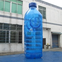 Bouteille d'eau gonflable géante personnalisée, modèle de décoration transparent avec logo pour la publicité
