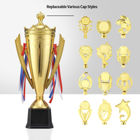 Grand trophée en plastique doré et argenté JZ, coupe pour le football, le basketball, les compétitions sportives, les cérémonies de remise de prix, les fêtes, les cadeaux