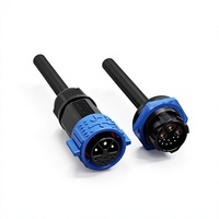 Connecteur d'aviation autobloquant M25, terminal d'équipement automatisé, prise combinée signal/alimentation 3+9 broches, conception personnalisée 30A 300V