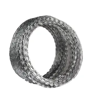 Cheap Price Stainless Steel Barbed Wire Coil Concertina Hot Dipped Galvanized Razor Barbed Wire