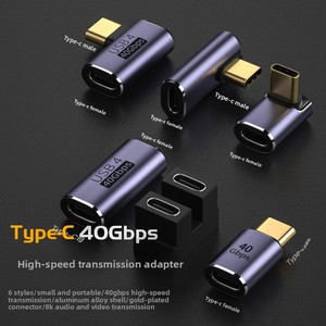 <span class=keywords><strong>Cable</strong></span> Adaptador USB Tipo C Macho a Hembra de 90 Grados con Ángulo Recto para Teléfono, Compatible con Transmisión de Datos de 40 Gbps, <span class=keywords><strong>Precio</strong></span> de Fábrica - Product Image 5