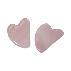 Jade Gua Sha Grattage Outil De Massage Du Visage Pierre De Jade Guasha Quartz Rose Naturel - Product Image 2