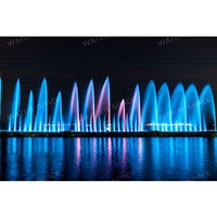 Fontaine musicale moderne en gros avec contrôleur intelligent et spectacle d'eau colorée pour aménagement paysager commercial