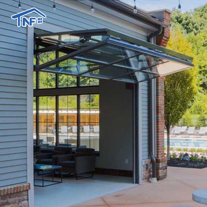 أبواب مرآب حديثة ذكية أوتوماتيكية قابلة للطي، أبواب مرآب كهربائية من الألومنيوم والزجاج قابلة للطي عموديًا - Product Image 3