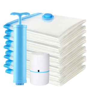 省スペースジッパー再利用可能基本ジャンボ圧縮収納バッグ衣類Vaccumキュービックエコフレンドリー収納バッグ - Product Image 1