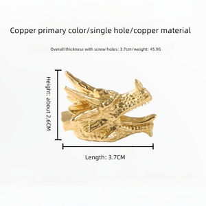 Rubinetto in ottone maniglia porta accessori per mobili armadio maniglia porta cassetto ornamento - Product Image 6