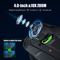 Teropong Penglihatan Malam 3-in-1 dengan Senter Kuat 3W Jangkauan 800M Kacamata Inframerah IR 5W untuk Berburu Keamanan Layar 4.0"