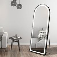 Miroir de salle de bain LED intelligent à 3 couleurs, miroir de salon de coiffure pleine longueur, miroir sur pied pleine taille pour dressing, vente en gros