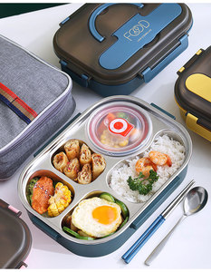 New Designed Eco-friendly 304 Stainless Steel Bento <b>Lunch</b> <b>Box</b> BPA Free Thermal Food Container Heatable Leak Proof 510ml Snap-in - Product Image 4