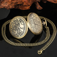 En gros, Accessoires Steampunk Vintage : Montre de Poche Astrologique Time Lords, Pendentif Médaillon Collier Dr W avec Chaîne, Mouvement à Quartz