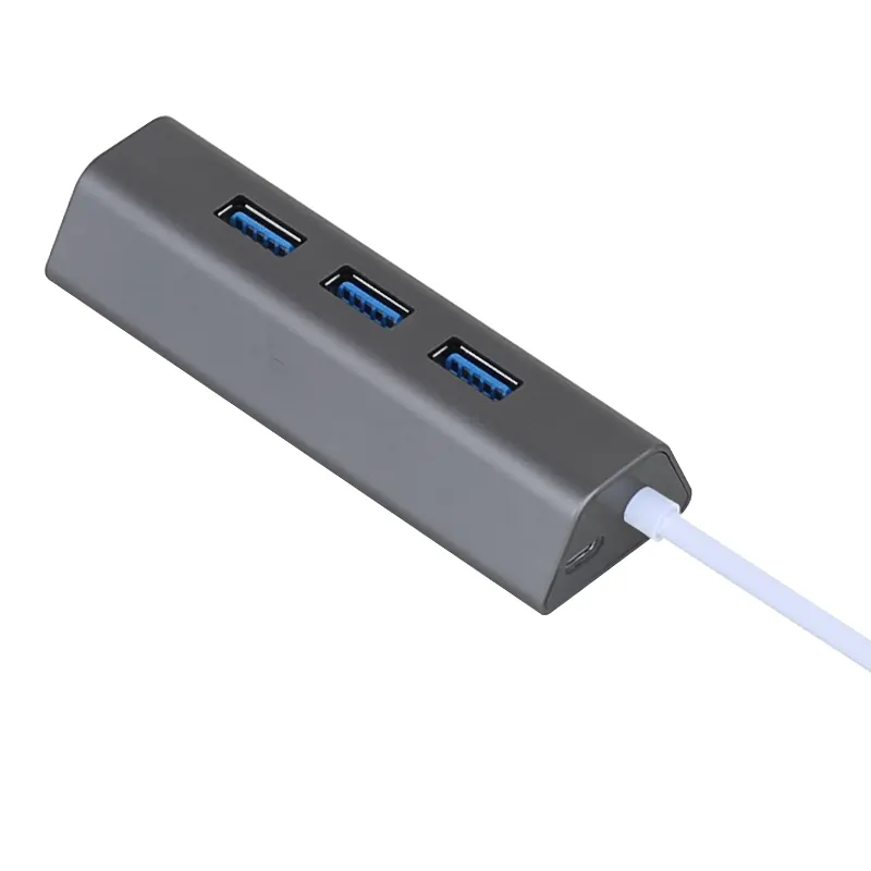 Plug and Play USB 3.0 Hub, adaptor OTG mendukung konektor pembaca kartu SD TF untuk Laptop