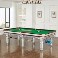 Table de billard professionnelle de 9 pieds en ardoise marbrée pour bar